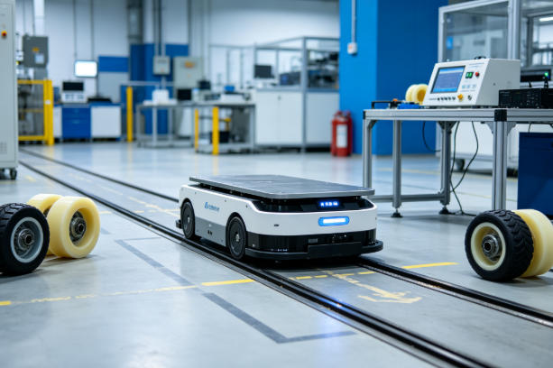 AGV/AMR 机器人驱动轮耐磨测试完成新一轮验证